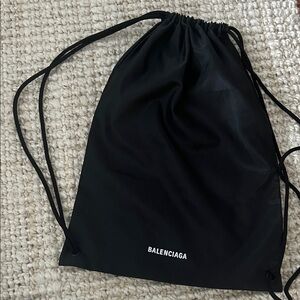 Balenciaga Drawstring Nylon Backpack